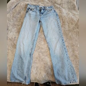 Zara Light Blue Straight Leg Women's Jeans